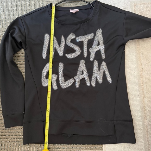 Juicy Couture Black Sequins Insta Glam Crew Neck - Picture 5 of 6